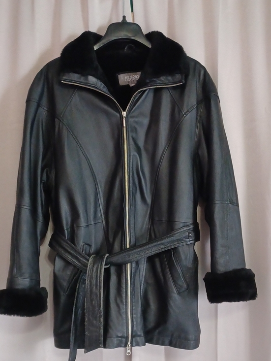 Wilsons Leather Jackets & Blazers - Wilsons Leather Vintage Y2K Black Penny Lane Faux Fur Belted Coat Jacket Sz M